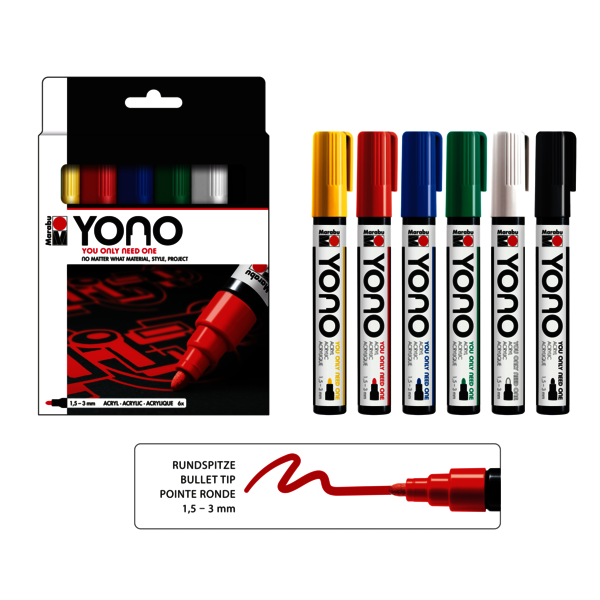 YONO Marker Set 6 X 1,5-3 mm, súprava