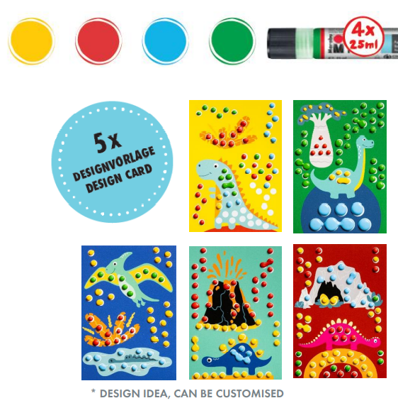 Dot Pen 25ml, súprava 4x25ml, DINO