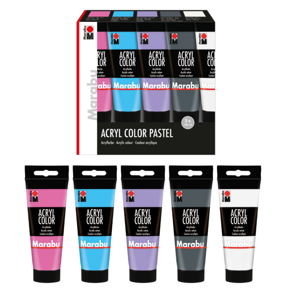 Acryl Color Pastel 5x100ml, súprava