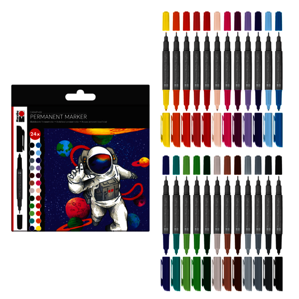 Permanent Marker Graphix HERO OF GALAXY, súprava 24. popisovačov
