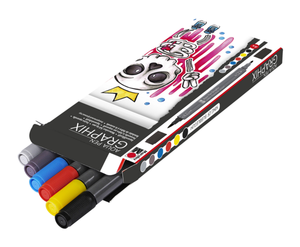 Aqua Pen Graphix - King of Bubblegum, súprava 6 popisovačov
