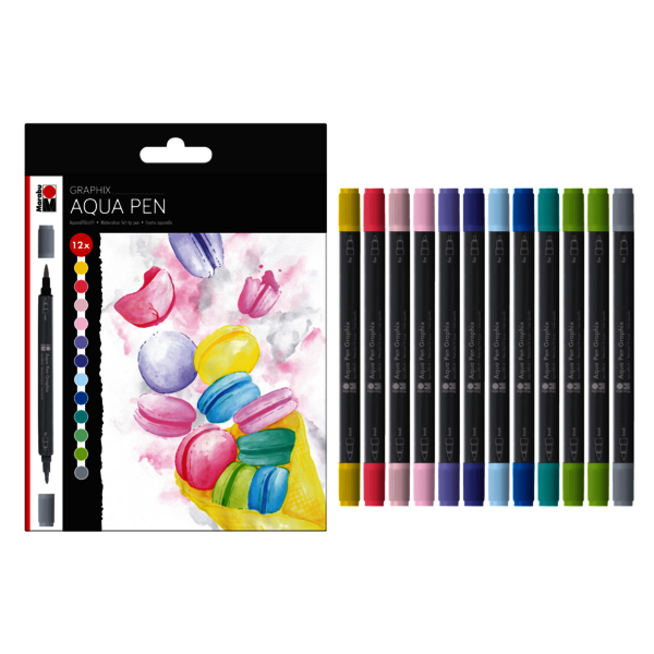 Aqua Pen Graphix - Ice Ice Baby, súprava 12 popisovačov