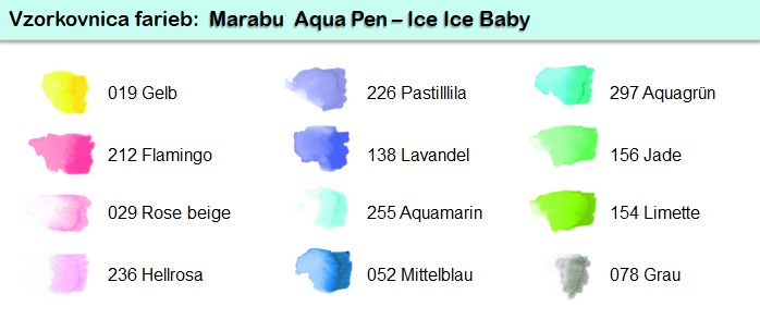 Aqua Pen Graphix - Ice Ice Baby, súprava 12 popisovačov