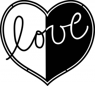 Šablóna Silhouette Love 15x15 cm