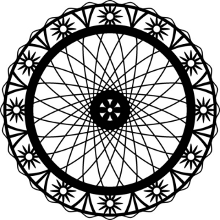 Šablóna Silhouette Wheel of flowers 30x30 cm