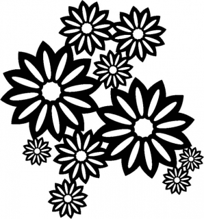 Šablóna Silhouette Wild Blossoms 30x30 cm